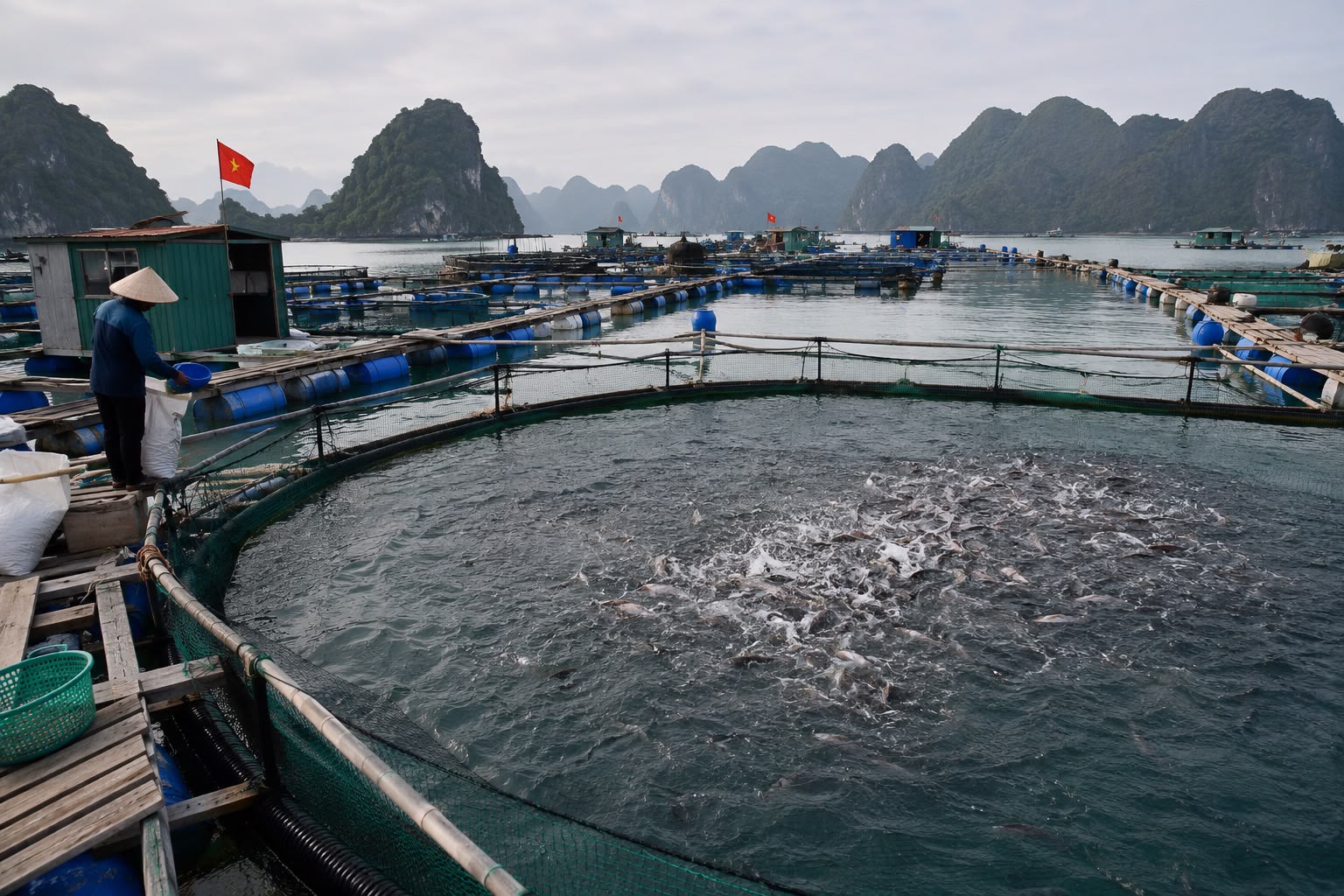 Premium fresh seafood on ice